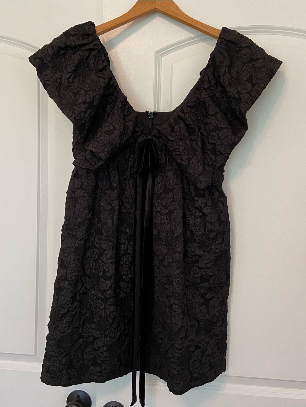 Sugarlips Arielle Jacquard Mini Babydoll Dress XS Black Whimsigoth - Picture 3 of 10